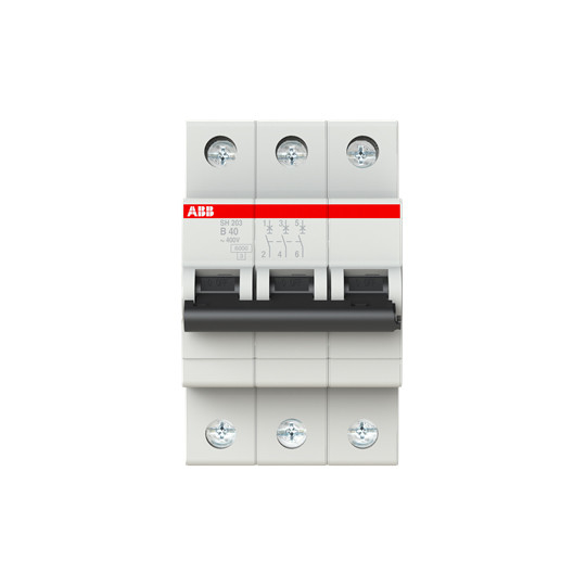 MCB SH203-B40 Rompehielos en miniatura 3P B 40A BCD Curva B Frecuencia nominal Hz 50 Fácil