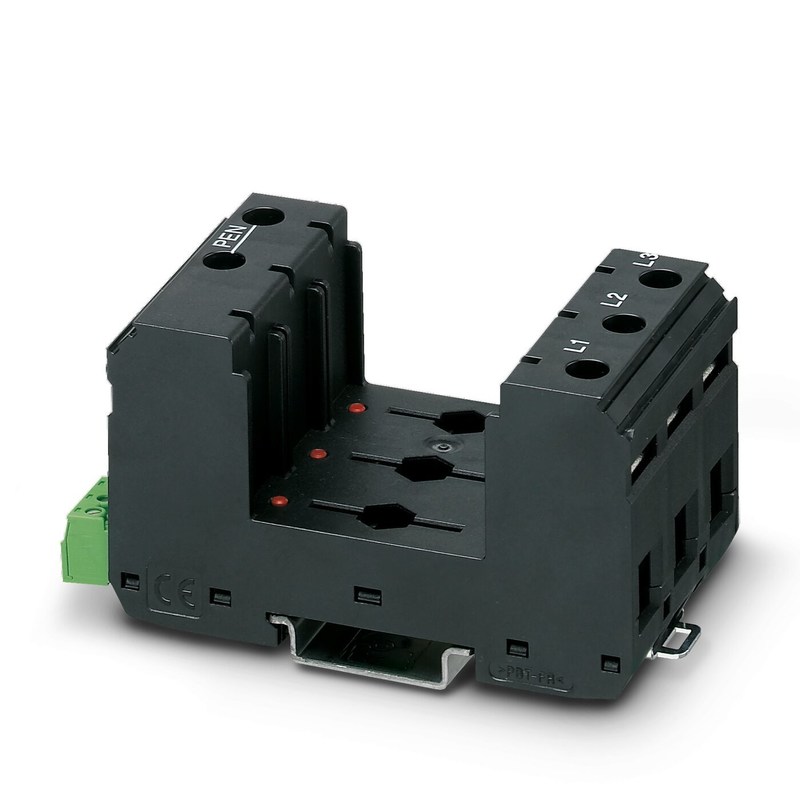 250 V AC VAL-MS/3 0-BE/FM Tipo 2 Base de protección contra sobretensiones con rendimiento de 3 polos