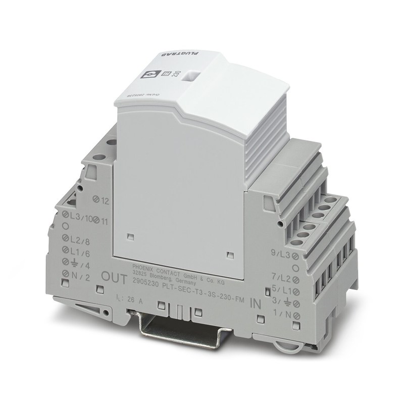 5V AC... 250V AC 125V DC 200mA DC 2905348 VAL-SEC-T2-1S-175-FM Protector contra sobretensiones de tipo 2