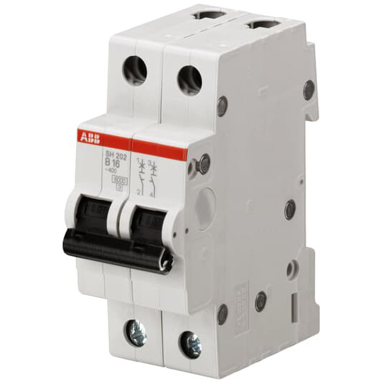 SH202-B16 Interruptor de circuito en miniatura 2P B 16 A Frecuencia de 50 Hz Nombrado para y Rendimiento
