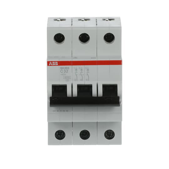 MCB SH203-C32 Interruptor de circuito en miniatura 3P C 32A Tensión nominal 220