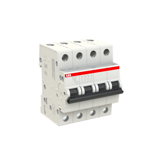 MCB SH204-B20 Interruptor de circuito en miniatura 4P 20A 220V 50Hz Voltado y frecuencia nominal