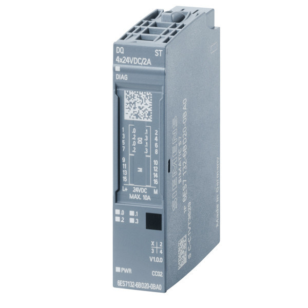 ET 200SP Módulo de salida digital DQ 8x24V DC/2A Estándar para la automatización industrial de precisión