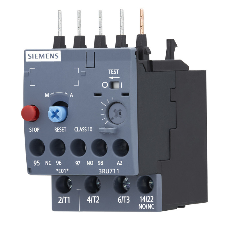 51.00 x 102.00 x 84.00MM PLC de carga de contacto 3RU7116-1FB0 Relé de sobrecarga 3RU7 Tamaño S00
