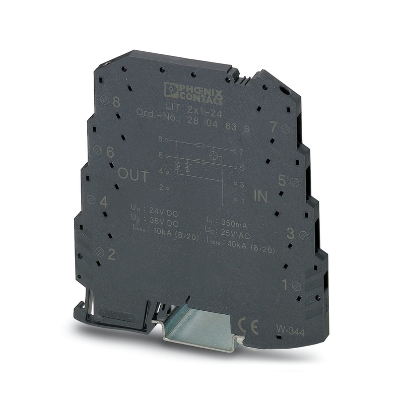 Protector contra sobretensiones de 2 polos de 24 V de corriente continua para Phoenix Contacto 2804649 LIT LIT 4X1-24