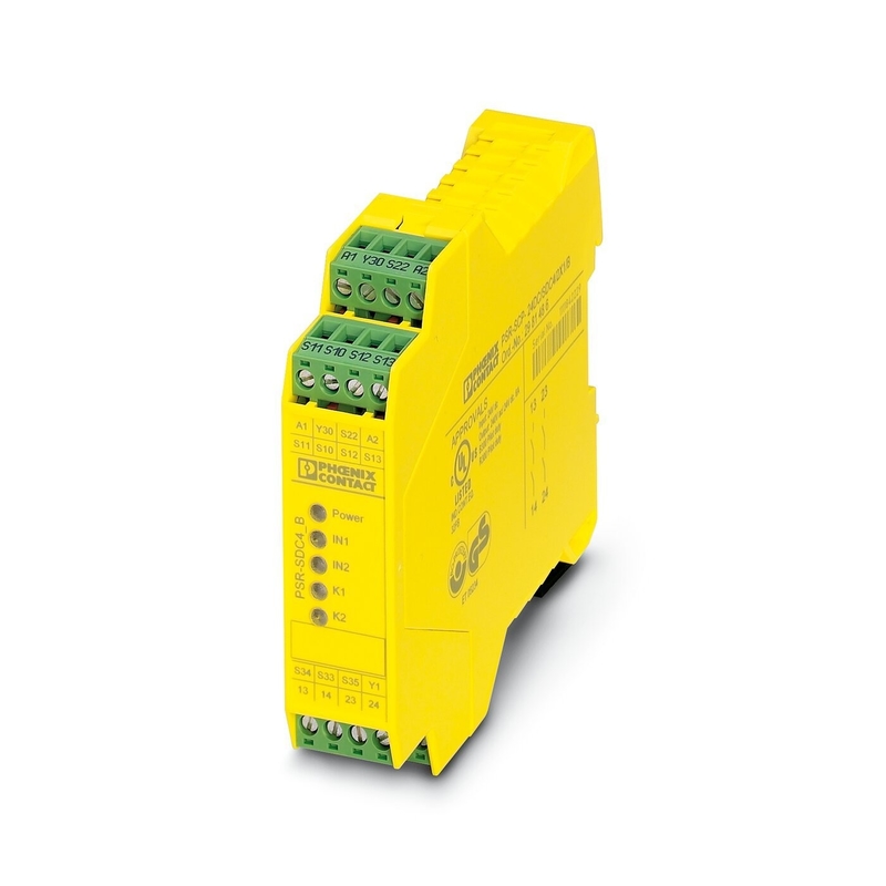 2981486 PSR-SCP-24DC/SDC4/2X1/B Releos de seguridad de contacto con Phoenix con teoría de relevos de voltaje