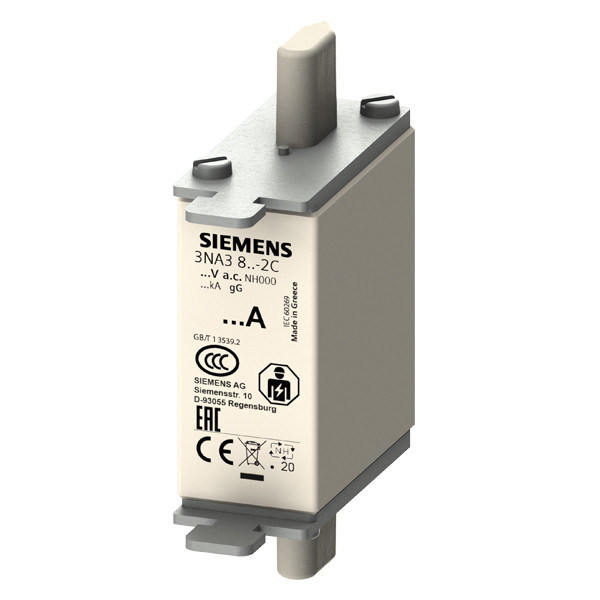 PLC 3NA3812-2C LV HRC Fuse Link GL/GG con llaves de agarre no aislados y indicador frontal