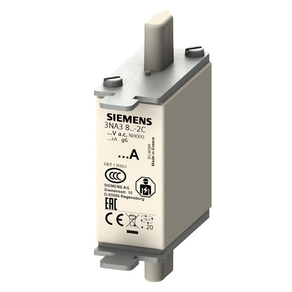 PLC 3NA3814-2C LV HRC Fuse Link GL/GG con indicador frontal tamaño 000 Fácil de instalar