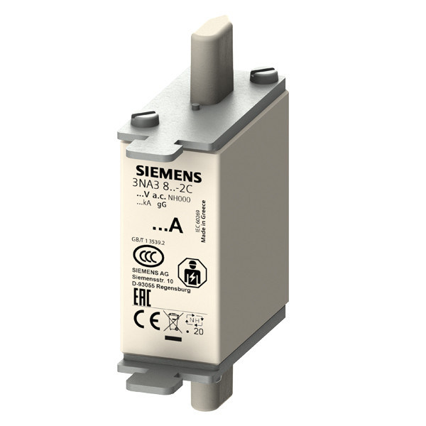 PLC 3NA3820-2C LV HRC Fuse Link GL/GG con llaves de agarre no aisladas y indicador frontal