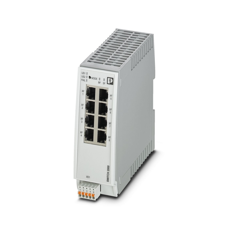 FL SWITCH 2308 PN Interruptor Ethernet industrial para red EtherNet/IP Nivel de protección IP65