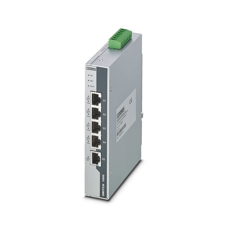 FL SWITCH 1001T-4POE-GT Interruptor Ethernet industrial para redes estables y seguras