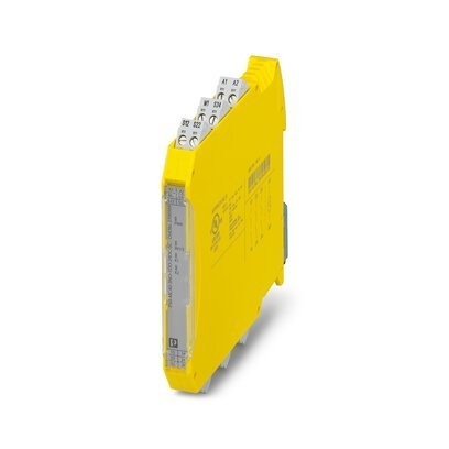 Figura de protección del relé de seguridad de contacto Phoenix PSR-MC40-3NO-1DO-24DC-SC para la parada de emergencia