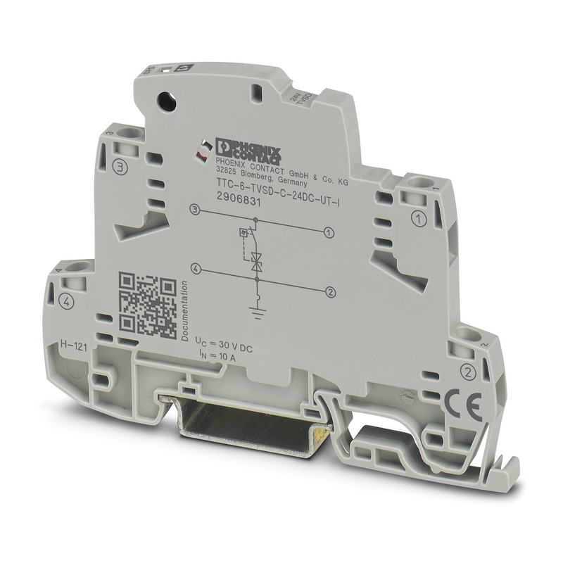 Protector contra sobretensiones de contacto Phoenix TTC-6-TVSD-C-24DC-UT-I 2906831 para tensión nominal de 24 V CC