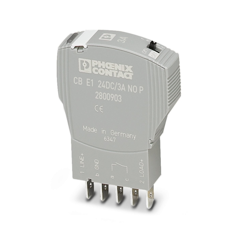 Disjuntor de circuito de contacto de equipo electrónico Phoenix 24 V DC 5 polos 2800903 CB E1 3A NO