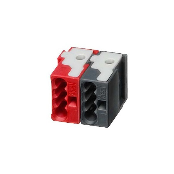 PLC de 2 polos 5WG1193-8AB01 Terminal de autobuses con 4 conectores enchufables en rojo/gris oscuro