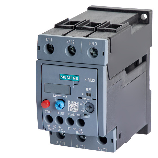 Siemens 3RU5136-4GB1 Relé de sobrecarga 40...50 Tamaño S2 clase 10 Sellado para relé de voltaje