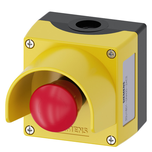 Revestimiento redondo de 22 mm para dispositivos de mando, montaje en el suelo del terminal de tornillo 3SU1801-0NA00-2AC2