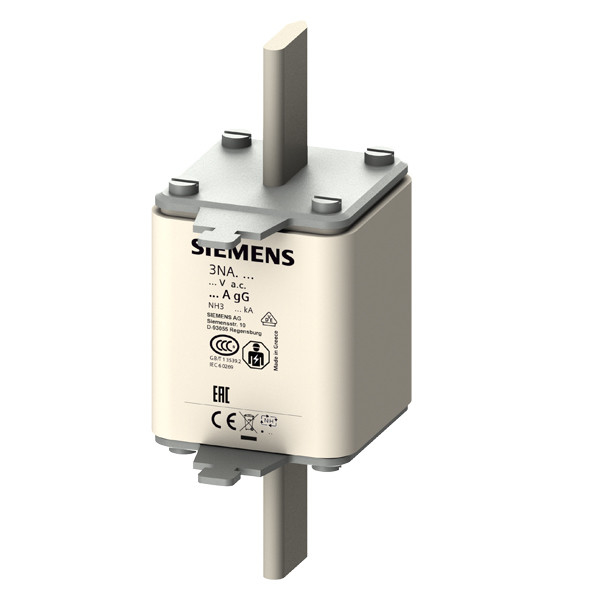 3NA3360 LV HRC Fuse Link GL/GG con llaves de agarre e indicador delantero tamaño 3 AC 500V/DC 440V